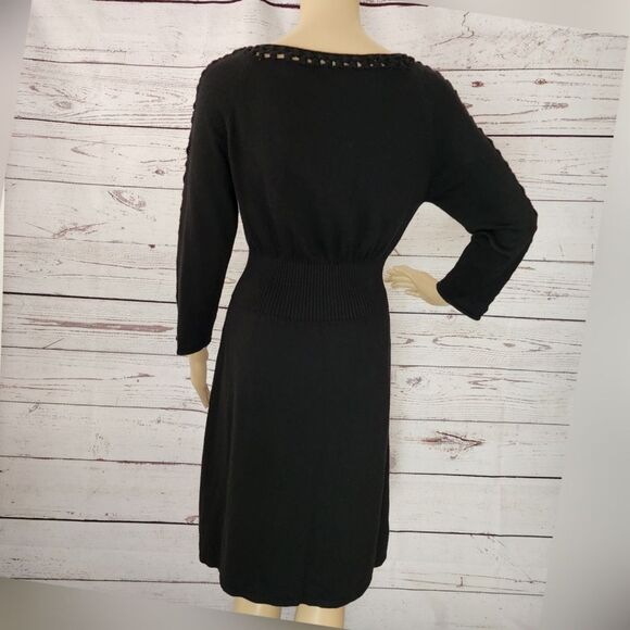 Catherine Malandrino Black Sweater Dress Medium - Picture 2 of 9